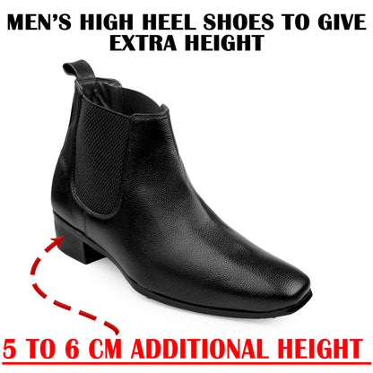 Men's Chelsea Boots WITH 2 Inches Heel Height Gain