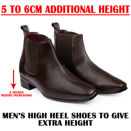 Men's Chelsea Boots WITH 2 Inches Heel Height Gain
