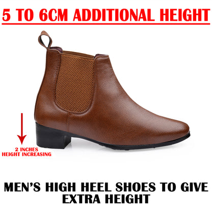 Men's Chelsea Boots WITH 2 Inches Heel Height Gain