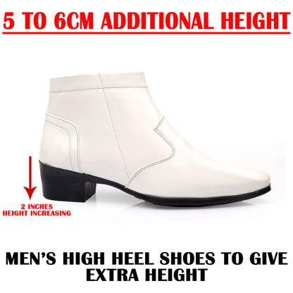 Men's Formal Elevator Boots – Add 5 to 6 cm (2") Height – High Heel Patent Leather Shoes