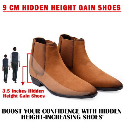 Men's 9CM Hidden Height Increasing Chelsea Boots
