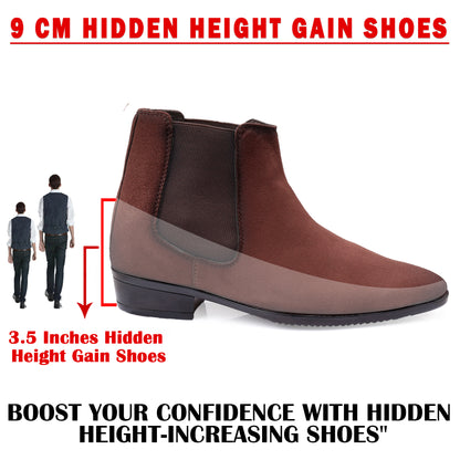 Men's 9CM Hidden Height Increasing Chelsea Boots