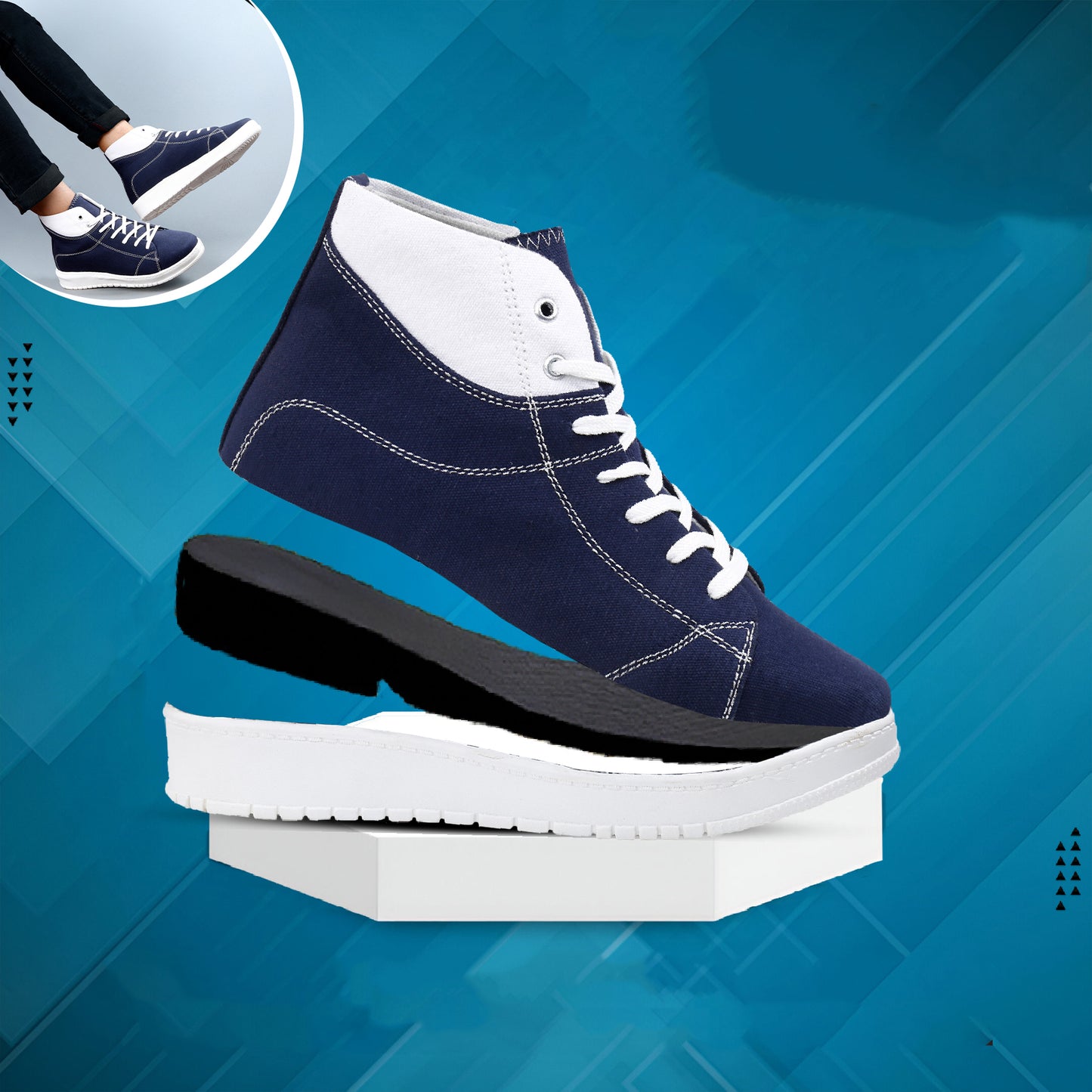 BXXY Modern High Top Sneakers for Men Comfortable Everyday Wear
