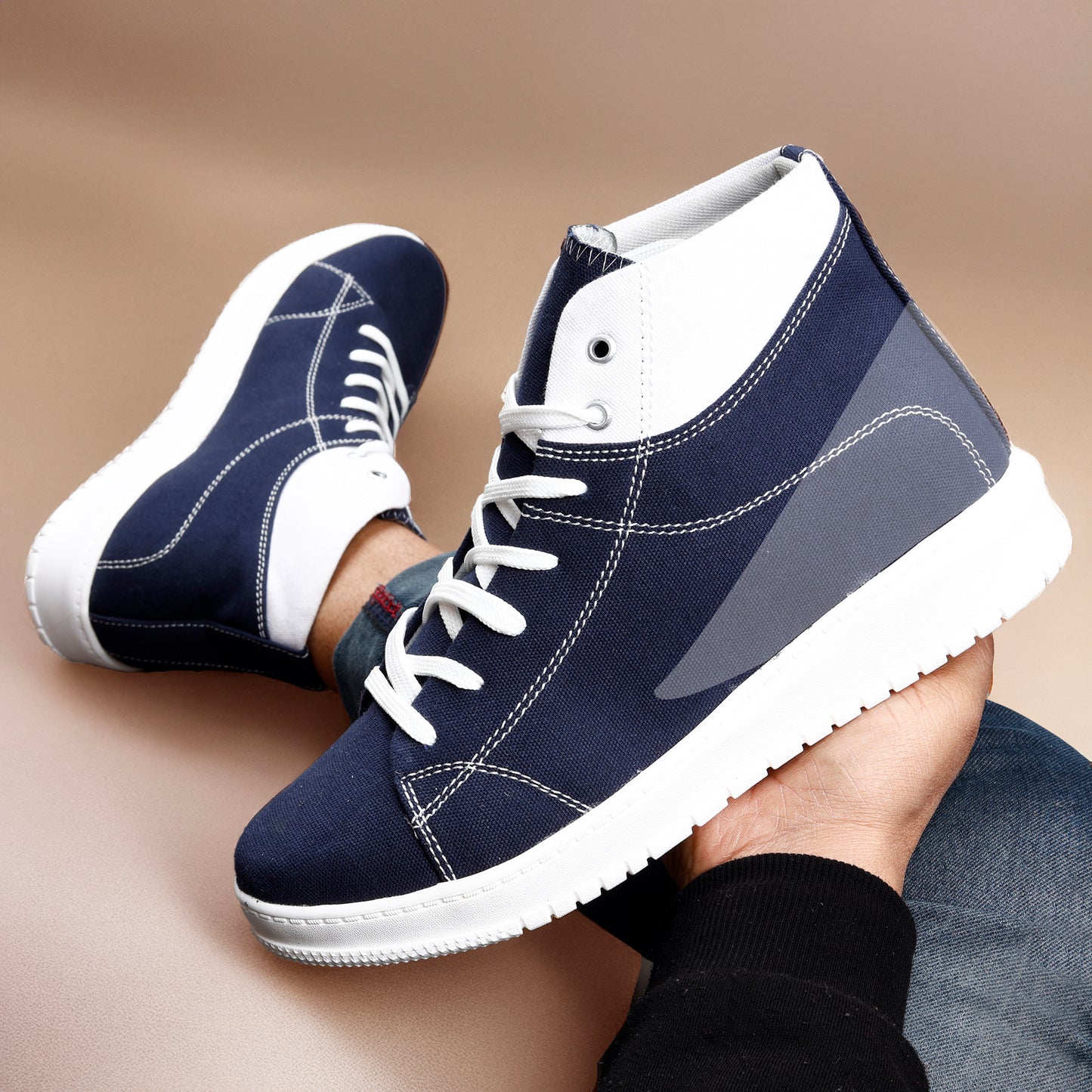 BXXY Modern High Top Sneakers for Men Comfortable Everyday Wear