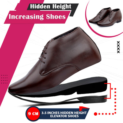 BXXY Hidden Height Increasing Lace-Up Derby Shoes 3.5 Inch