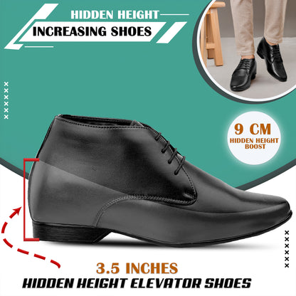 BXXY Hidden Height Increasing Lace-Up Derby Shoes 3.5 Inch