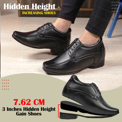 Bxxy's 3 Inches Hidden Height Premium Lace-up Shoes