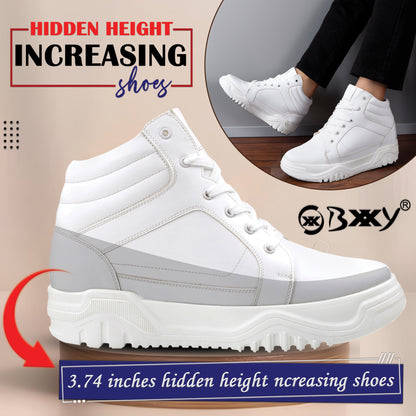 Stylish Height Increasing Boots for Men 3.74 Inches Lift