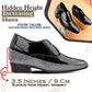 Shiny Black Elevator Shoes – 3.5” Boost for Smarter Look