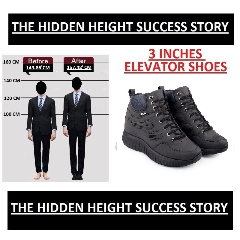 Bxxy's 3 Inch Hidden Height Increasing All Purpose Elevator Sports Elevator Casual Shoes for Men