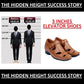 Men's All New 3 Inch Hidden Height Increasing Office Wear Elevator Roman Sandals