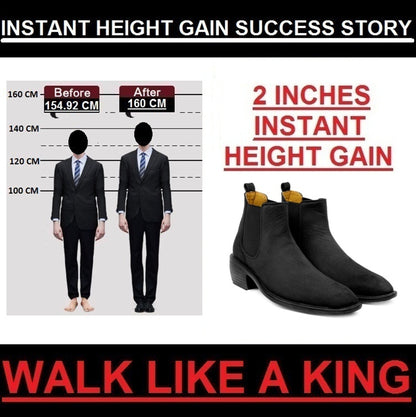 Men’s British-Style Suede Height Lift Boots