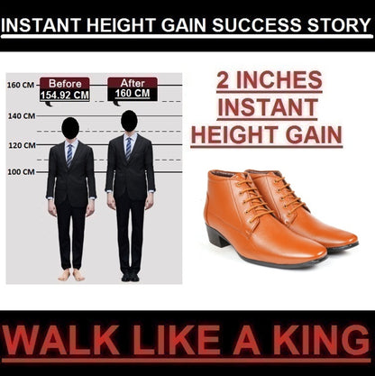 Bxxy Height Increasing Formal Lace-up Boots