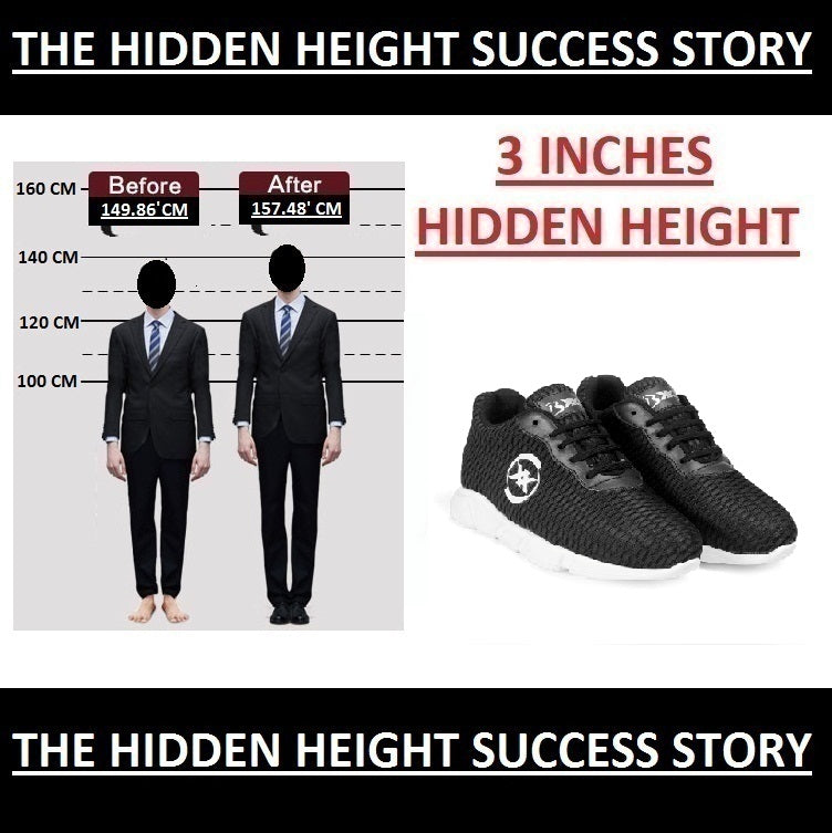 3 Inch Hidden Height Increasing Sport Shoes for Cricket, Football, Basketball etc.