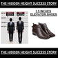BXXY 3.5 Inch Height Increasing Formal and Casual Pu Leather Derby Boots for All Ocassions