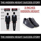 3 Inch Hidden Height Increasing Sport Shoes for Cricket, Football, Basketball etc.