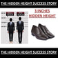 BXXY 3 Inch Elevator Formal Faux Leather Brogue Shoes For Men
