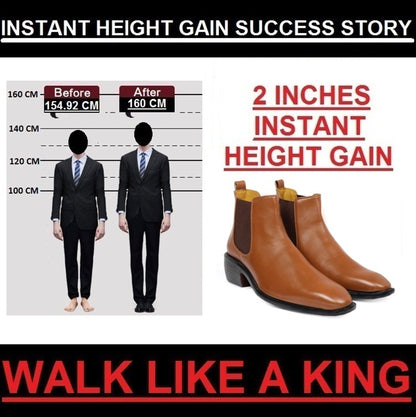 Men's 2 Inch Hidden Height Increasing  High-end Fashionable Chelsea Boots
