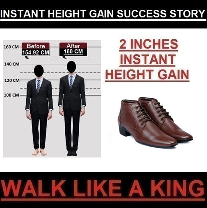 Bxxy Height Increasing Formal Lace-up Boots