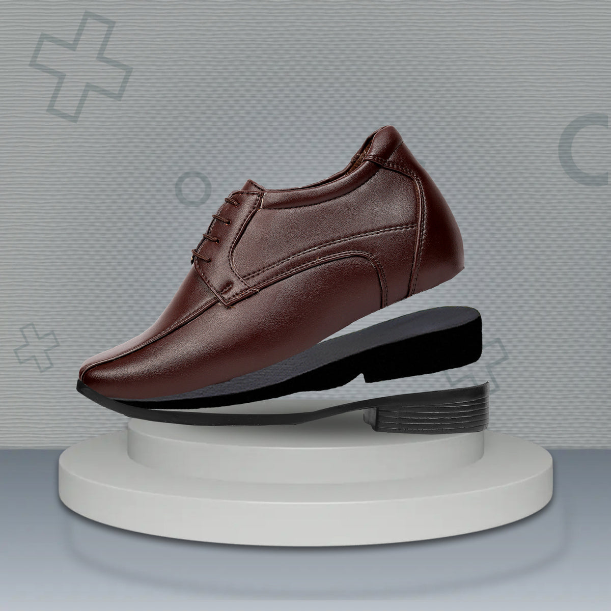 Mens 3 Inches Hidden Height Elevator Partywear Lace up Formal Shoes