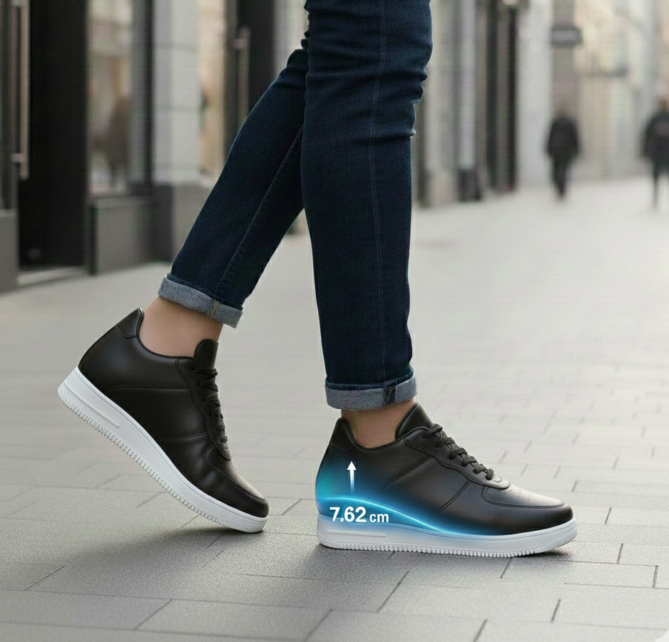 Mens Premium Casual Elevator Shoes 3 Inch Height Gain and All-Day Comfort