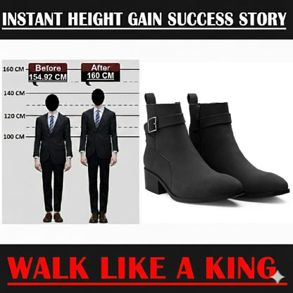 Height Boosting Men’s Boots – 4.5 CM Heel Fashion Ankle Shoes