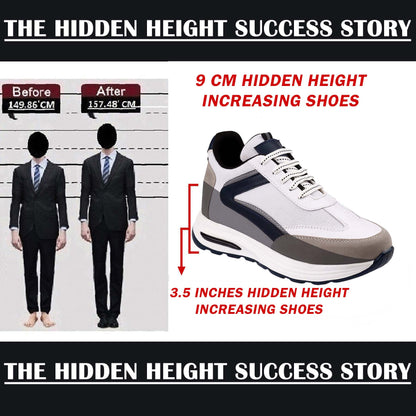 Bxxy Mens 9cm Height Increasing Sports Shoes Hidden Elevator Boost