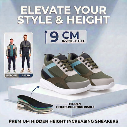 BXXY Mens 9 CM Hidden Height Increasing Shoes with EVA Sole