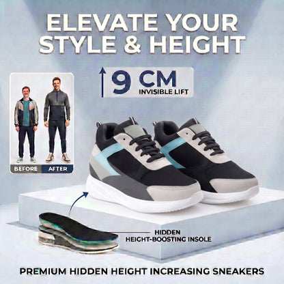 BXXY Mens 9 CM Hidden Height Increasing Shoes with EVA Sole