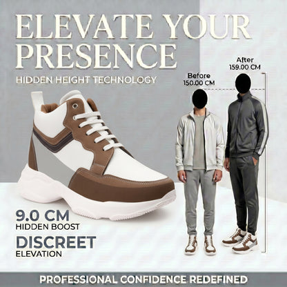 BXXY Modern Height Increasing Shoes with 9CM Hidden Elevation