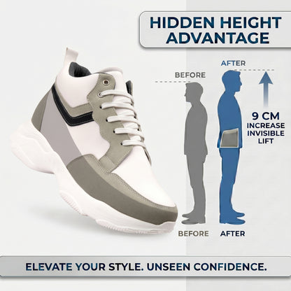 BXXY Modern Height Increasing Shoes with 9CM Hidden Elevation