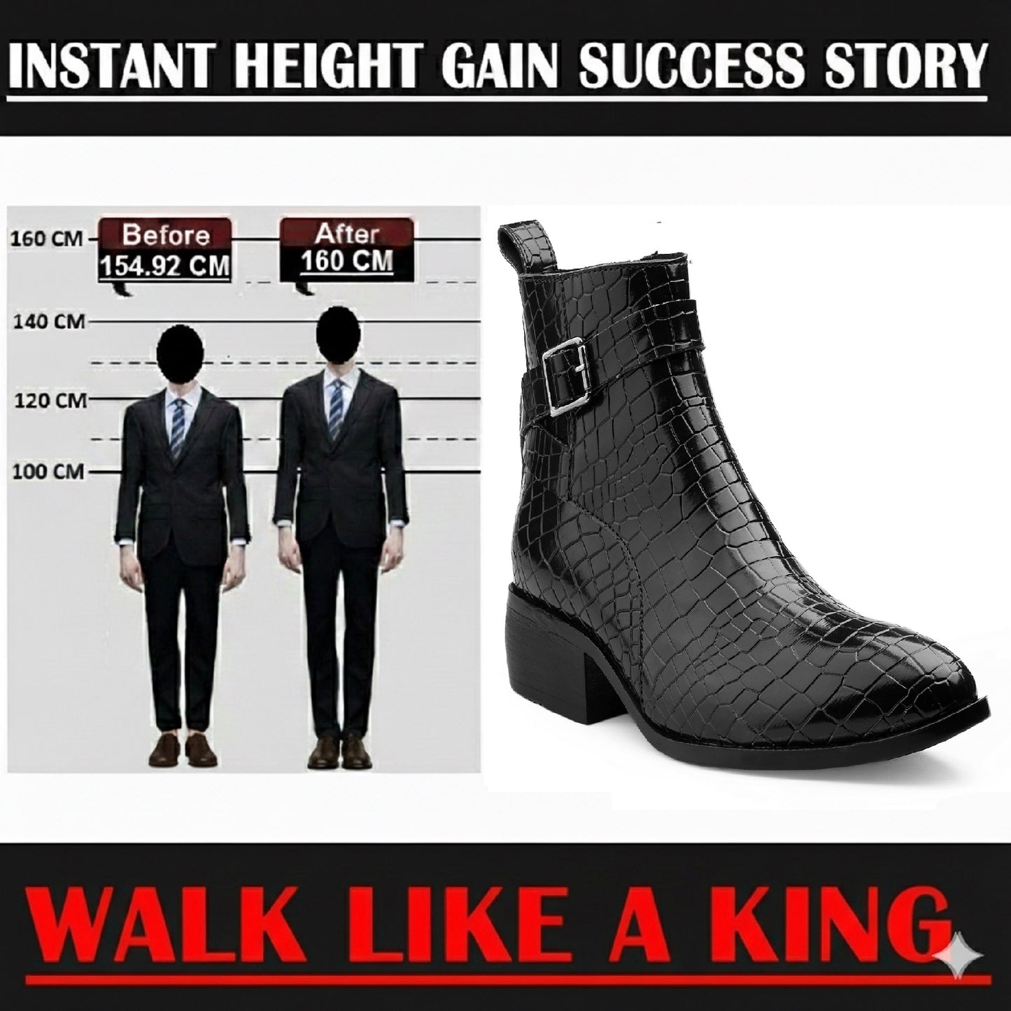 Elevation Plus Men’s Height-Enhancing Boots 4.5 cm Lift