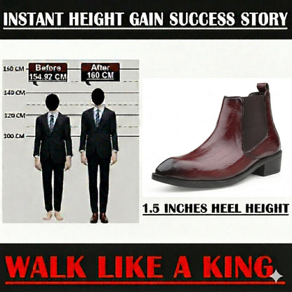 Men’s Elevator Chelsea Boots – Increase Height with Premium Style