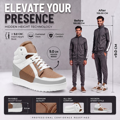 BXXY 9 CM Hidden Height Increasing Sneakers for Men