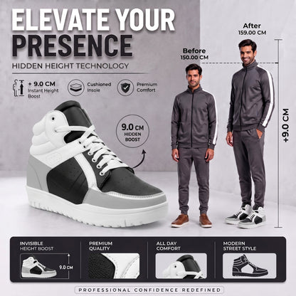 BXXY 9 CM Hidden Height Increasing Sneakers for Men