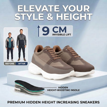 Premium Hidden Height Shoes for Men 9 CM Elevator Casual Sneakers