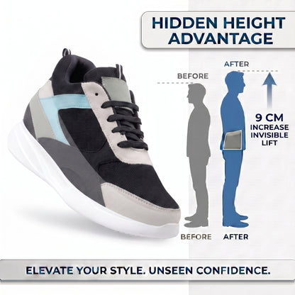 BXXY Mens 9 CM Hidden Height Increasing Shoes with EVA Sole