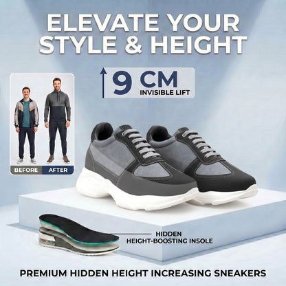 Premium Hidden Height Shoes for Men 9 CM Elevator Casual Sneakers