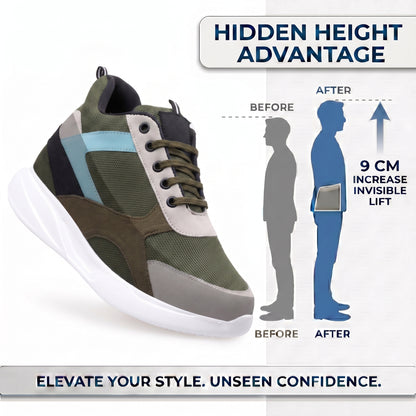 BXXY Mens 9 CM Hidden Height Increasing Shoes with EVA Sole