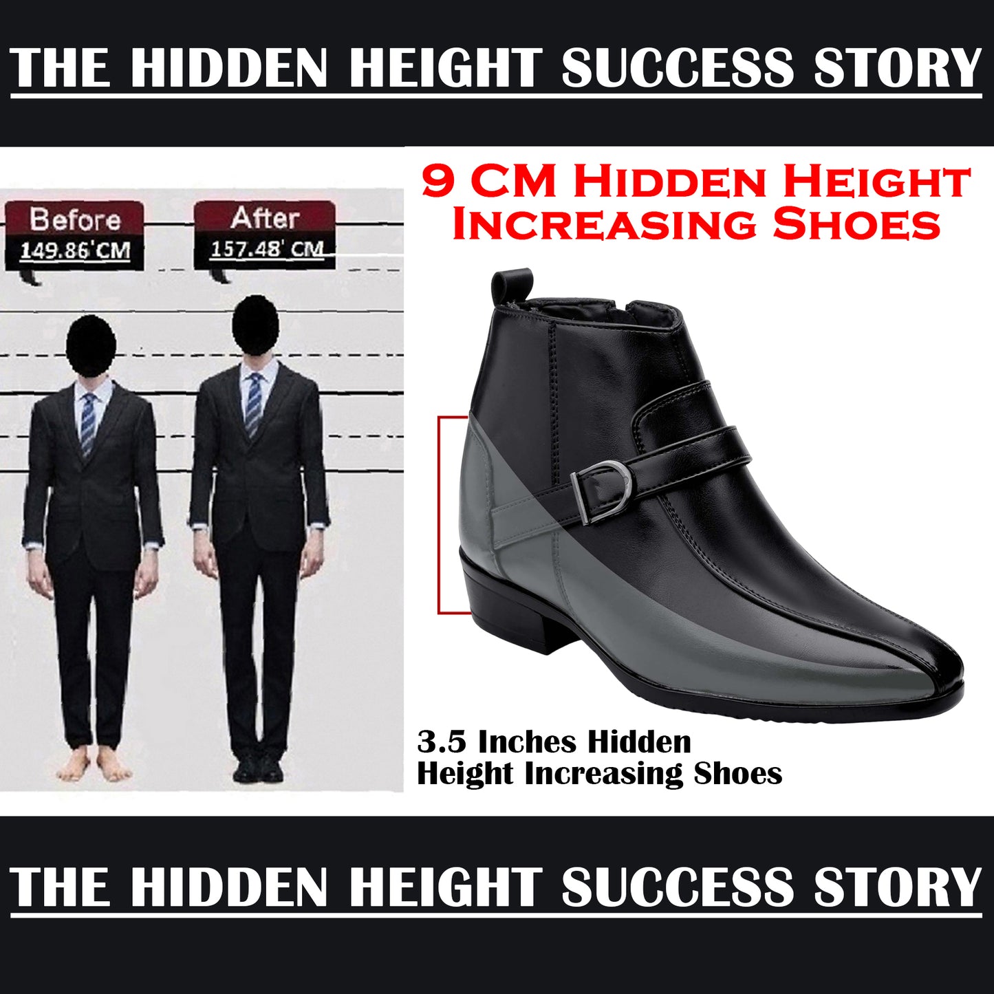BXXY Elite Hidden Lift Boots Luxury Formal Collection