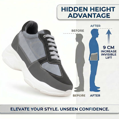 Premium Hidden Height Shoes for Men 9 CM Elevator Casual Sneakers