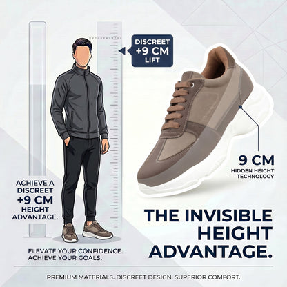 Premium Hidden Height Shoes for Men 9 CM Elevator Casual Sneakers