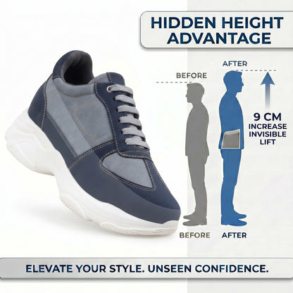 Premium Hidden Height Shoes for Men 9 CM Elevator Casual Sneakers