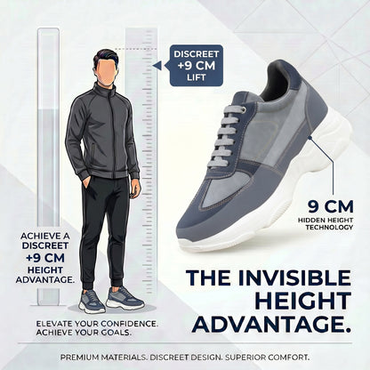 Premium Hidden Height Shoes for Men 9 CM Elevator Casual Sneakers