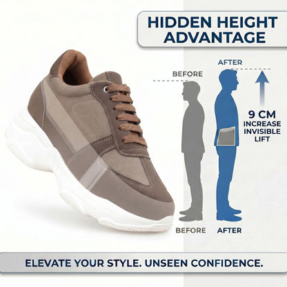 Premium Hidden Height Shoes for Men 9 CM Elevator Casual Sneakers