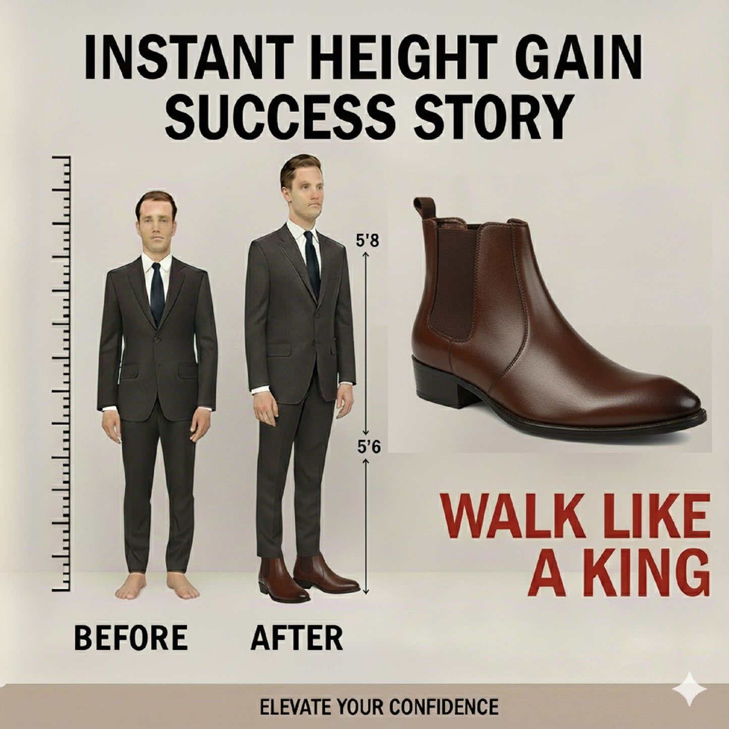 Elevate 2 Inches Smart Height Boost Boots