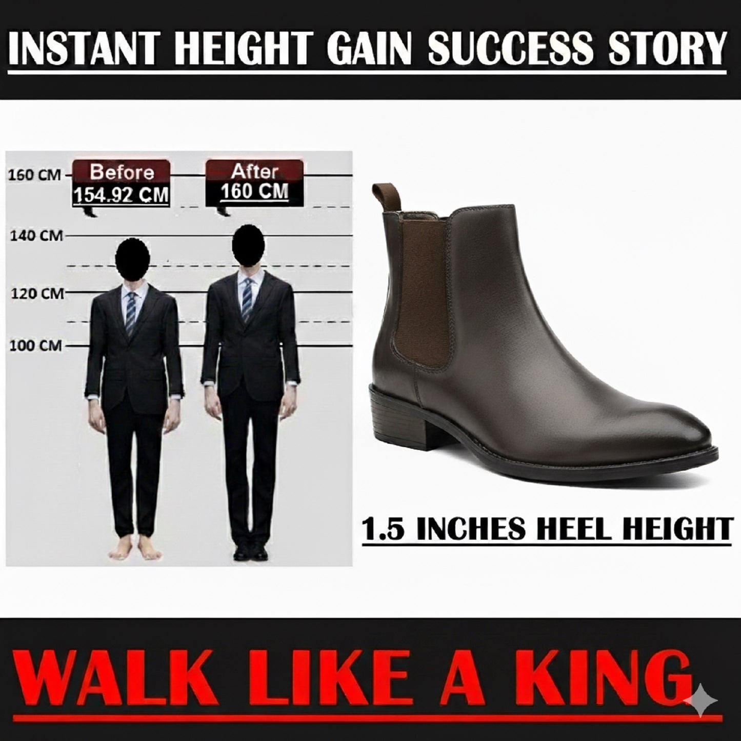 Elevate 2 Inches Smart Height Boost Boots