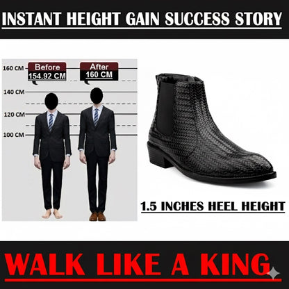 Height Increasing Chelsea Ankle Boots for Men