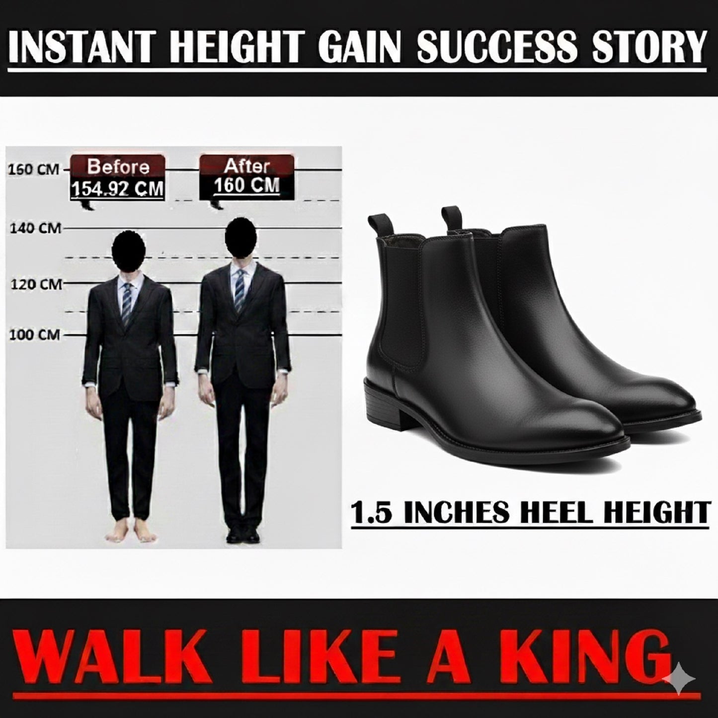 Elevate 2 Inches Smart Height Boost Boots
