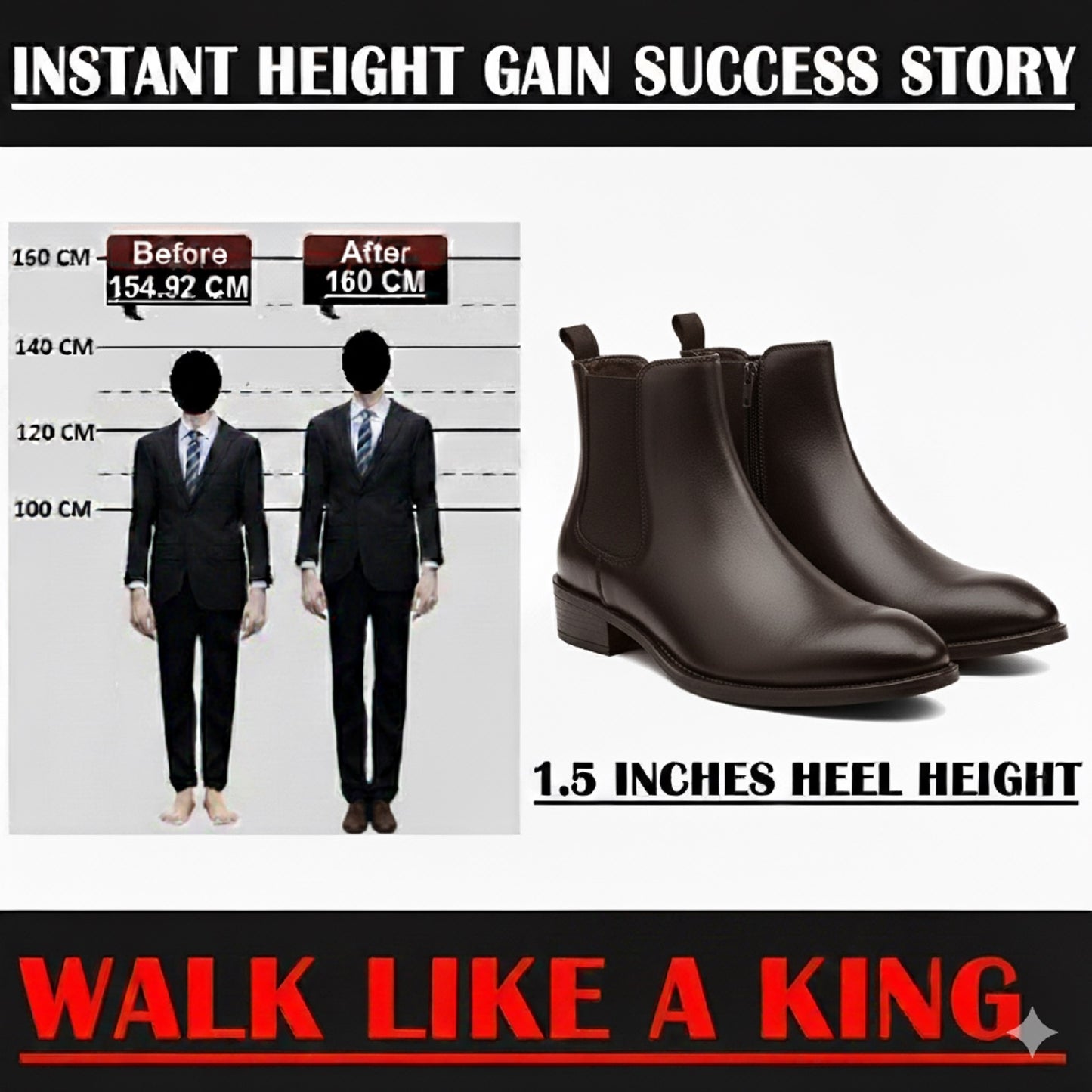 Elevate 2 Inches Smart Height Boost Boots
